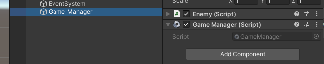 Game_Manager with script component
